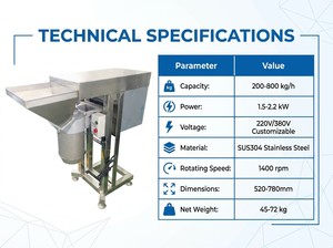 Machine à écraser l'ail et le gingembre automatique JUYOU, en acier inoxydable, pour la préparation de pâtes végétales, destinée à la transformation alimentaire - Product Image 5