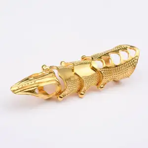 DUYIZHAO الهيب هوب مجوهرات مخصصة سبيكة خاتم شخصية الأزياء خاتم كامل شكل إصبع سبيكة بالجملة