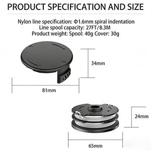 Repuesto para Cortacésped, Cubierta de Carrete para Recortadora de Césped TLP-01-1 para Parkside LIDL PRTA 20-Li A1 B1 B2 C3 PRT 300 A1, PRT 550 A1 - Product Image 5