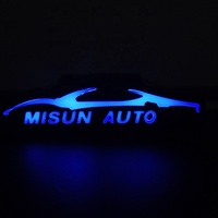 Luz LED DRL para Parrilla Delantera de Coche, Emblema Decorativo, Lámpara Mediana Iluminada para Tuning de Coches