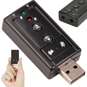 Adaptateur audio USB 7.1 avec micro et entrée jack audio pour ordinateur portable et ordinateur de bureau - Product Image 1