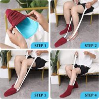 Gaixie Deluxe : Aide à l'enfilage de chaussettes flexible pour seniors – Outil d'aide à l'habillage sans se pencher, personnalisation des couleurs