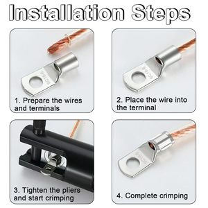 Кабельные наконечники JG10-6, морские медные клеммы 10~300 мм², неизолированные обжимные наконечники, медные носики - Product Image 4