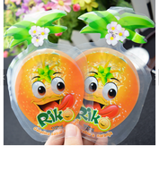 Sac d'emballage en plastique de qualité alimentaire sac de boisson pochette en forme de bouteille de fruit orange pour boisson d'injection pochette d'emballage de jus