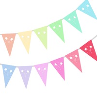 Divertido Banner Triangular de Plástico de Colores Brillantes para Fiestas, Decoración Reutilizable y Portátil para Graduación, Año Nuevo
