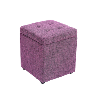 Repose-pieds en Cube pour lit de pied, rangement pliable, en lin, pour enfants, siège en Cube - Product Image 4