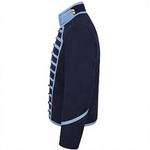 Veste d'extérieur vintage brodée pour homme, col montant, simple boutonnage, en mélange de laine, pour l'hiver - Product Image 2
