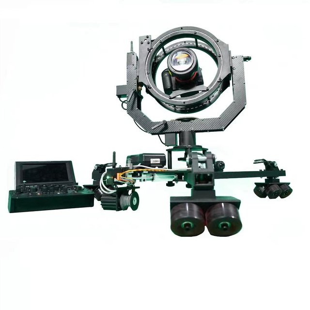 Electric Motorized Dolly for All DSLR Cameras with 3D Remote Head 25KGS Track Payload & 100-500m Remote Distance
