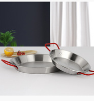 Vente en gros d'appareils de cuisine poêles à fruits de mer en acier inoxydable/mini poêle à paella ensemble de poêles à paella pour l'extérieur