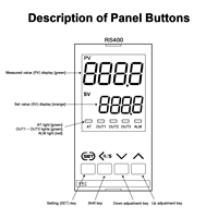 Régulateur de température PID SINOTIMER RS400/RS100-48x96mm/48x48mm, entrée K/E/J/Pt100, 0-400 ° C 100-240VAC, sortie SSR/relais