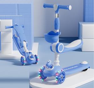 Usine En Stock Bébé Enfants Dinosaure Scooter Mignon Trois-en-un Luge Simple Pied Coulissant En Gros - Product Image 1