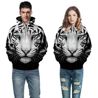 1pc MOQ Dropshipping Digital Customized Printing 3D lion Pattern Long Sleeve mens hoodies sweatshirts