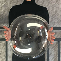 Ballons Bobo transparents en PVC en forme de poisson de 18/20/24/36 pouces, remplissables, bulles claires, décoration de mariage, fête d'anniversaire, air, hélium