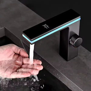 Robinet de lavabo moderne avec affichage de la température LED, robinet de lavabo de salle de bain, mélangeur d'<span class=keywords><strong>eau</strong></span> <span class=keywords><strong>chaude</strong></span> et froide, robinet de lavabo - Product Image 4