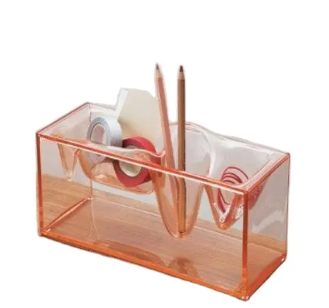 Caja de almacenamiento personalizada para brochas de maquillaje, soporte de lujo para brochas de maquillaje de vidrio rosa, estilo nórdico, venta al por mayor