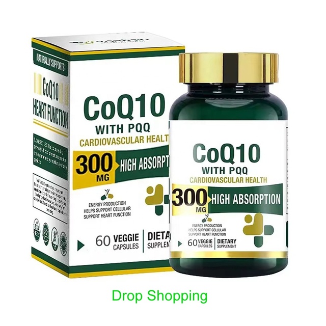 Dropship COQ 10 Coenzyme Q10 Supplement Coenzyme Q10 CoQ10 Capsules With PQQ Hard Capsule Supports Healthy Heart & Antioxidant