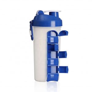 7 Day Daily Pill Planner Box Storage Protein <b>Shaker</b> <b>Bottle</b> with Bpa Free with Pill Box - Product Image 1