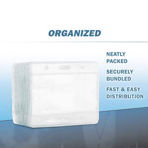 Titulaire de la carte PVC Offre Spéciale 3 "X 4" étanche Double face clair manchons de protection porte-carte d'identité horizontale - Product Image 3