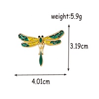 Broche de revers Vintage en émail pour femme, grand insecte à la mode