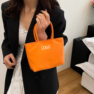 summer fashion candy color daily casual <b>mini</b> fabric tote purse custom printed logo <b>mini</b> <b>hand</b> tote bags - Product Image 4