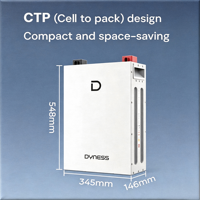 Batería Dyness DL5.0F de Bajo Voltaje LiFePO4, 6000 Ciclos, Sistema de Almacenamiento de Energía Residencial Todo en Uno para Uso Doméstico