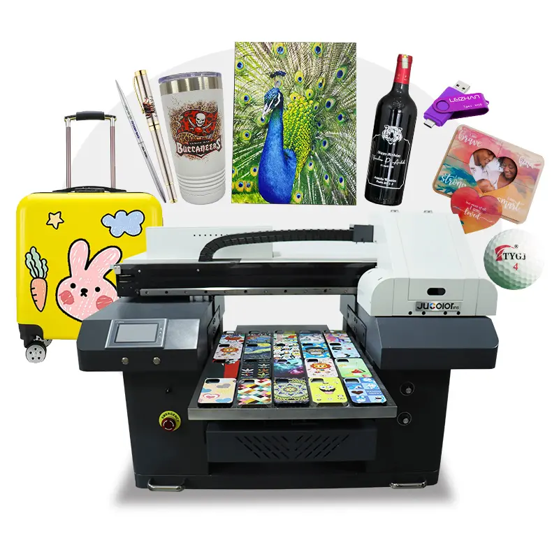 Mesin Printer UV kecil serbaguna A2 43*60cm ukuran cetak pencetak suvenir UV untuk promosi