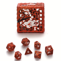 Jeu de dés à angle pointu creux en métal pour donjons et dragons du MDN Jeu de rôle Dés pour TRPG (dés Cthulhu)