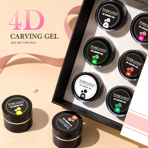 Private Label Wholesale Flower UV Nail Art 4D Carving Nail <strong>Gel</strong> Paint Sculpture Nail <strong>Gel</strong> Uv Solid Carve <strong>Gel</strong> - Product Image 4