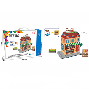 Set di Blocchi Magnetici a Forma di Pane per Supermercato, Puzzle di Costruzione con Piastrelle Magnetiche, Giocattoli Montessori per Bambini - Product Image 3