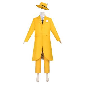 Conjunto de Disfraz Amarillo Inspirado en Jim Carrey para Halloween, Disfraz de Hombre con Componentes, Disfraces de Anime - Product Image 1