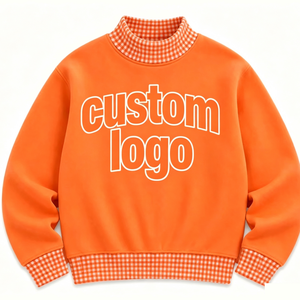 <span class=keywords><strong>Felpa</strong></span> con Collo Alto Personalizzabile per il Giorno della Partita, Stile Gingham per Squadre Scolastiche, Patrioti o Qualsiasi Mascotte di Squadra - Product Image 4