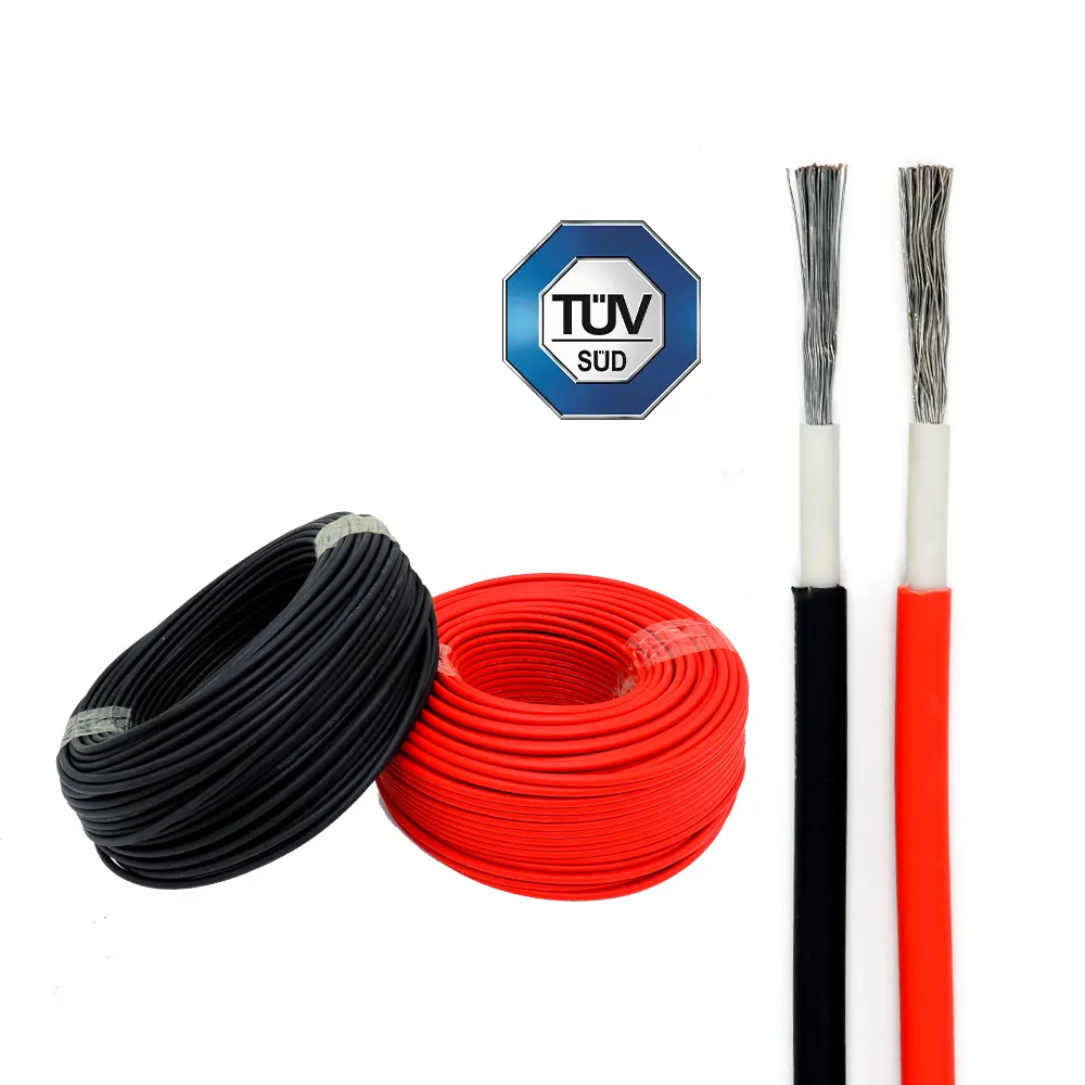 كابل طاقة شمسية بترخيص TUV 4mm2 10awg 12awg