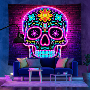 <span class=keywords><strong>Tapiz</strong></span> Fluorescente UV con Temática de Halloween |   Decoración de <span class=keywords><strong>Pared</strong></span> Estilo Ins para Habitación |   Telón de Fondo para el Hogar en Oferta en <span class=keywords><strong>Amazon</strong></span> - Product Image 3