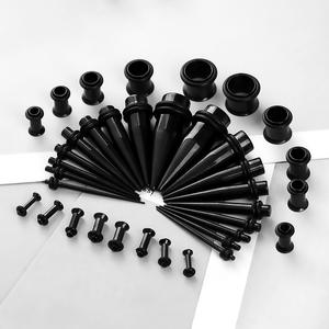 Alat pengukur telinga Punk 36 buah, anting-anting baja tahan karat lancip 316L, alat perenggang - Product Image 4