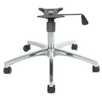 Base de chaise de bureau stable en alliage d'aluminium épais et robuste, pieds de chaise mobiles avec roulettes, base de chaise de bureau relevable en métal