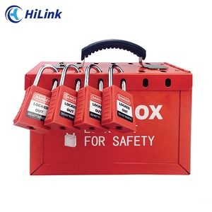 תיבת נעילה ניידת מפלדה של HiLink Safety LOTO לניהול קבוצתי בתעשייה, קיבולת 12/13 מנעולי תלייה, חריץ לחריץ מפתח, מאושרת על ידי OSHA 1 - Product Image 2