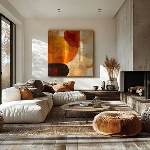 Art mural 3D abstrait contemporain, peinture sur toile pour décoration moderne de la maison et de la galerie - Product Image 2