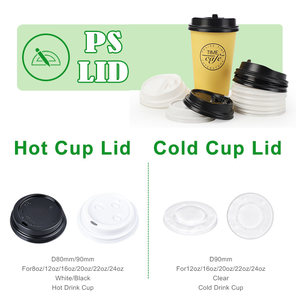 Cốc Giấy Dùng Một Lần Có Thể Phân Hủy Sinh Học Hai Lớp Màu Trắng/Đen Nóng Tùy Chỉnh In Theo Yêu Cầu Bán Sỉ - Product Image 2