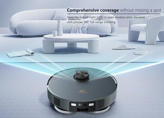 Flagship A10 Ultra Smart Robot Vacuum 25000Pa Strong Suction Dual Rotary Mopping Auto Dust Collection 6400mAh Long Battery Life