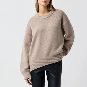 Maglione da Donna Blubelle Autunno Inverno con Collo Tondo, Filato Spesso Tinto in Massa, Anti-Restringimento, Anti-Piega, Anti-Pilling, Vestibilità Ampia, Morbido Lavorato a <span class=keywords><strong>Maglia</strong></span> - Product Image 1