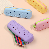 Nouvelle trousse à crayons en silicone de haute qualité, grande capacité, pour étudiants, multifonctionnelle, sac de papeterie