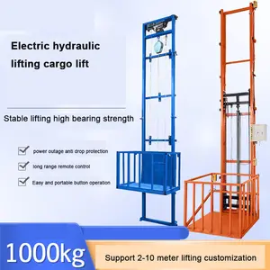 2-10 metre elektrikli asansör asansör platformu için kişi navlun küçük malzeme kargo asansör depo ev atölye garaj