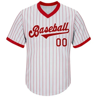 Hommes Jeunes Design Bouton Baseball Uniforme Club Personnalisé Blanc Baseball Jersey Brodé Point Équipe Logo Nom Numéro