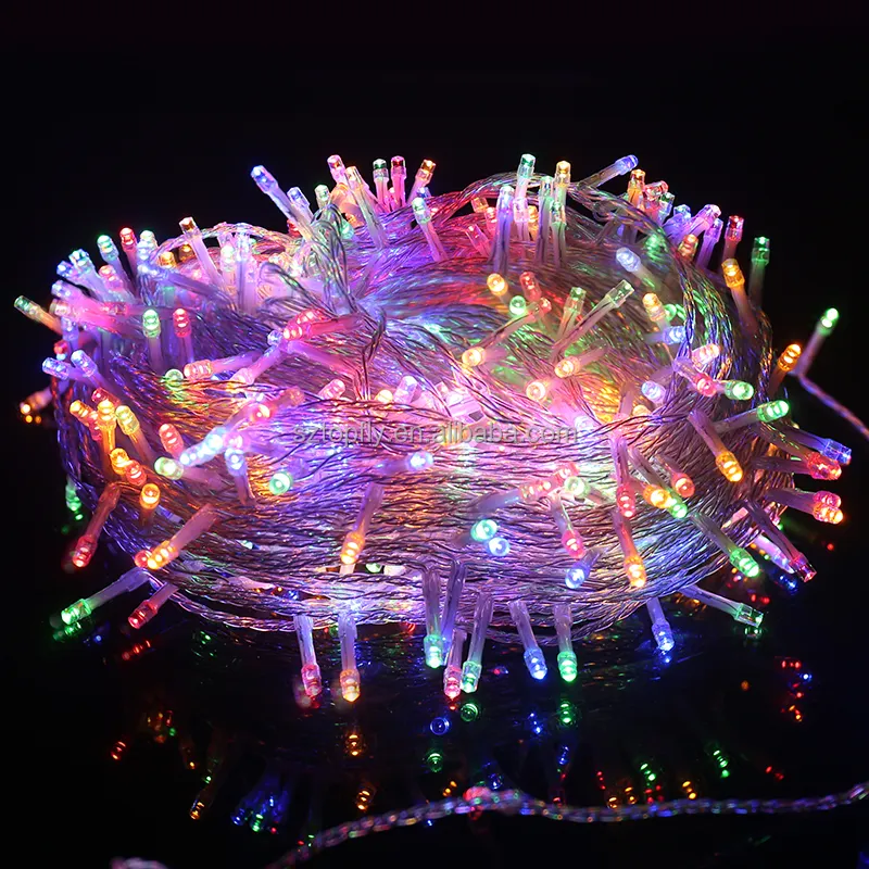 उच्च चमक एलईडी माला स्ट्रिंग छुट्टी सजावट क्रिसमस रोशनी आउटडोर पीवीसी स्ट्रिंग रोशनी क्रिसमस परी प्रकाश का नेतृत्व किया