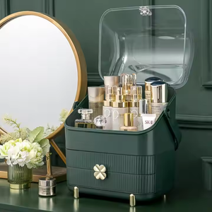 Transparent grande capacité cosmétique étanche à la poussière <span class=keywords><strong>salle</strong></span> <span class=keywords><strong>de</strong></span> <span class=keywords><strong>bain</strong></span> bureau beauté <span class=keywords><strong>maquillage</strong></span> organisateur soins <span class=keywords><strong>de</strong></span> la peau boîte <span class=keywords><strong>de</strong></span> <span class=keywords><strong>rangement</strong></span> <span class=keywords><strong>tiroir</strong></span> - Product Image 3