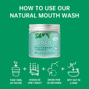 Kunden spezifische Mundwasser tabletten mit Minz geschmack mit anti bakteriellen und PH-ausgleichenden Fluorid-Inhaltsstoffen - Product Image 5