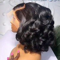 Perruque bouclée sans colle 100% cheveux humains Remy double drawn, ondulations rebondissantes, frontale transparente 13x4, densité 250, 100% cheveux birmans, prête à porter.