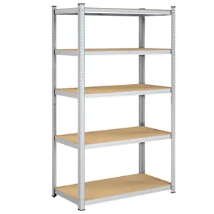 SONGMICS Heavy Duty 5 Tier Steel Shelving Unit Adjustable Storage Racks For Garage and home storage