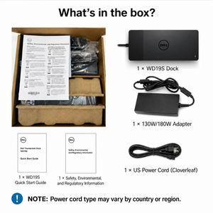 <span class=keywords><strong>Station</strong></span> d'accueil Dell WD19S avec adaptateur 180W, ports USB-C, USB-A, HDMI, DP, RJ45 LAN pour ordinateur portable - Product Image 4