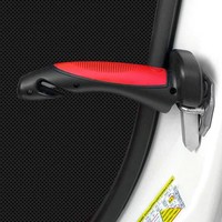 Kit de sécurité d'urgence multifonctionnel noir pour voiture : marteau brise-vitre, coupe-ceinture, torche, utilisation facile, outil d'extérieur pour accoudoir